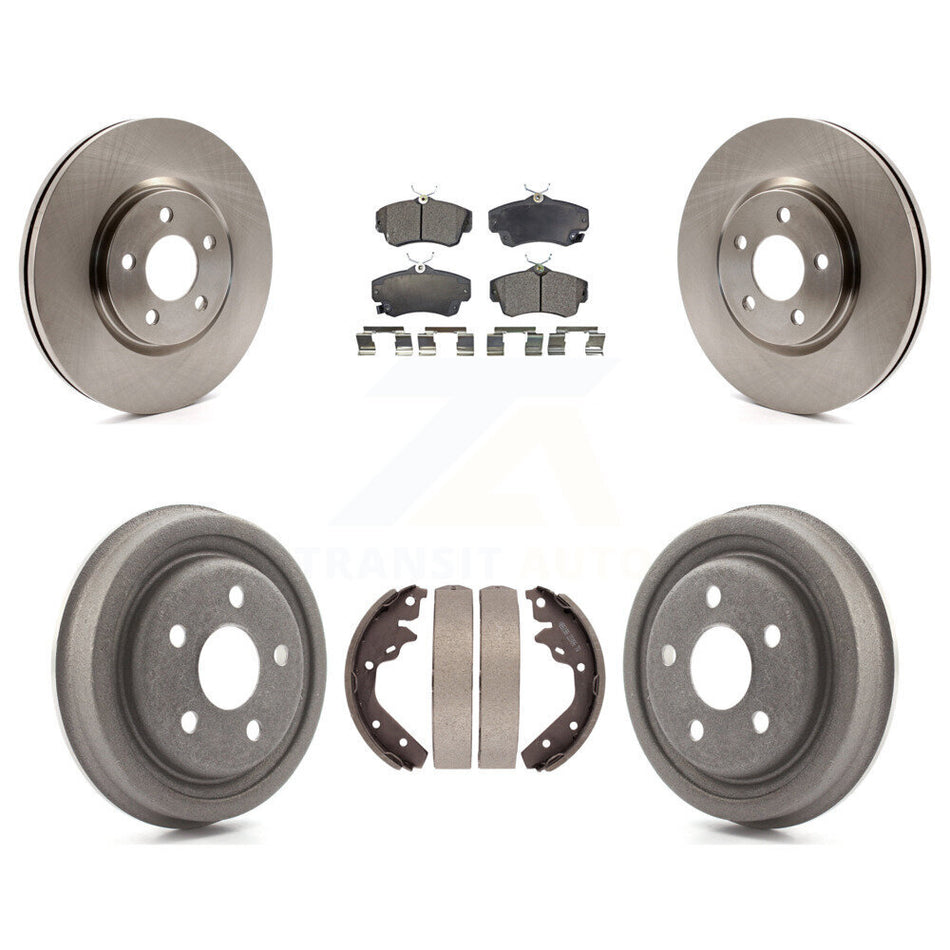 Front Rear Disc Brake Rotors Semi-Metallic Pads And Drum Kit For 2003 Dodge Neon SRT-4 K8F-103244