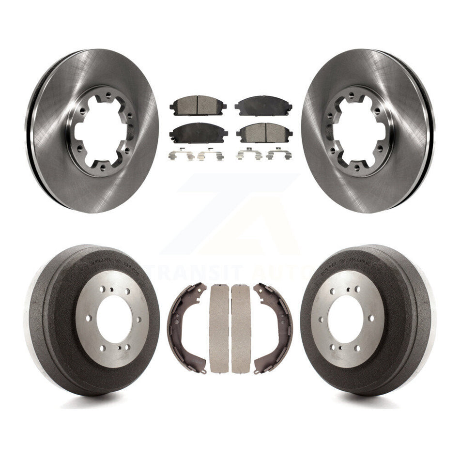 Front Rear Disc Brake Rotors Semi-Metallic Pads And Drum Kit For Nissan Pathfinder INFINITI QX4 K8F-103259