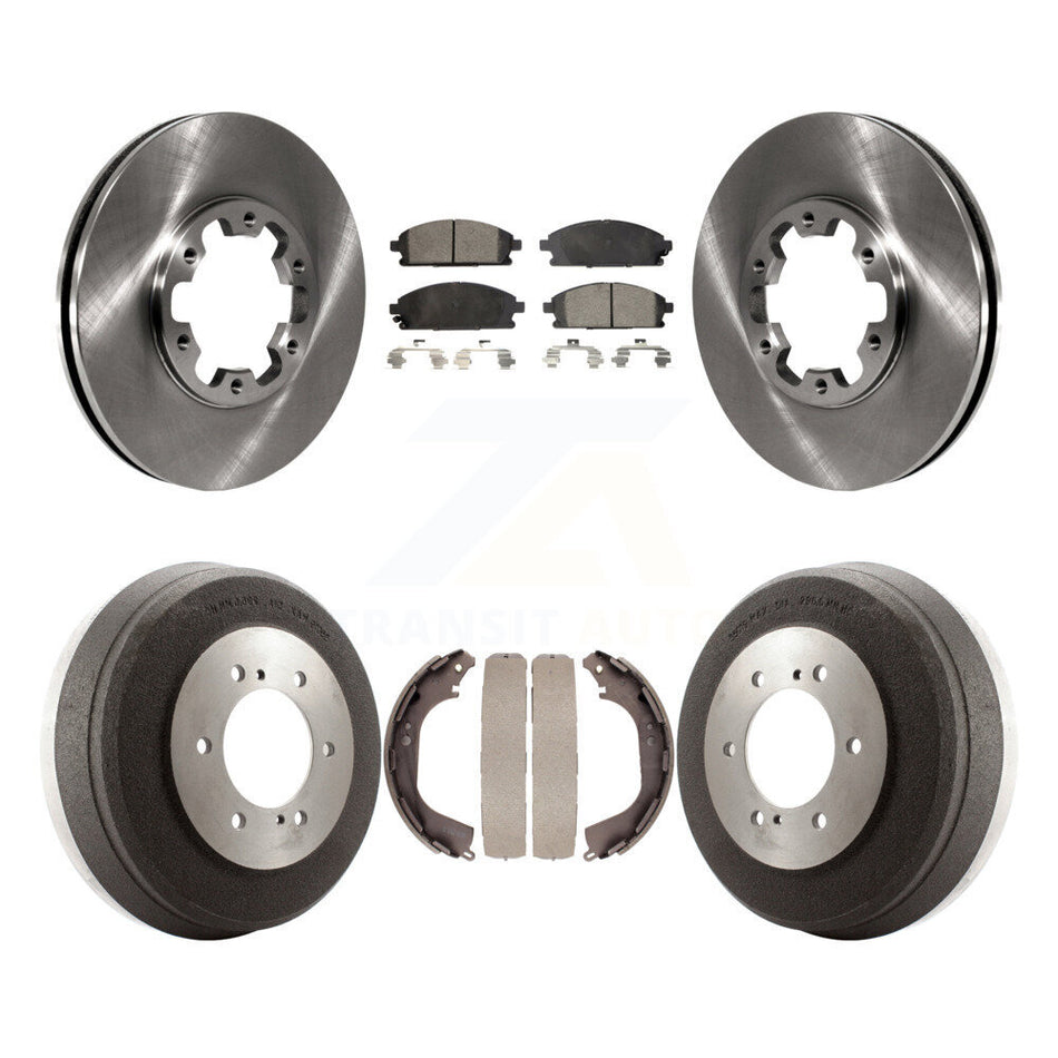 Front Rear Disc Brake Rotors Semi-Metallic Pads And Drum Kit For Nissan Pathfinder INFINITI QX4 K8F-103259