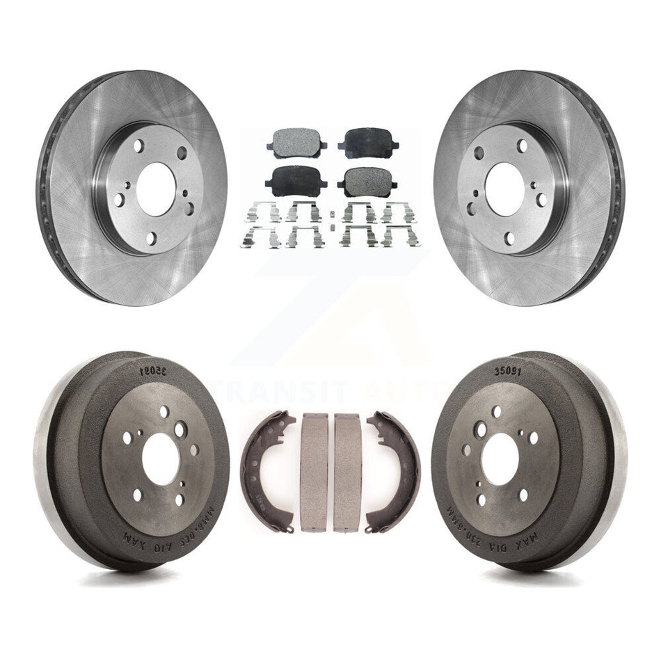 Front Rear Disc Brake Rotors Semi-Metallic Pads And Drum Kit For 2002-2003 Toyota Solara 2.4L K8F-103260