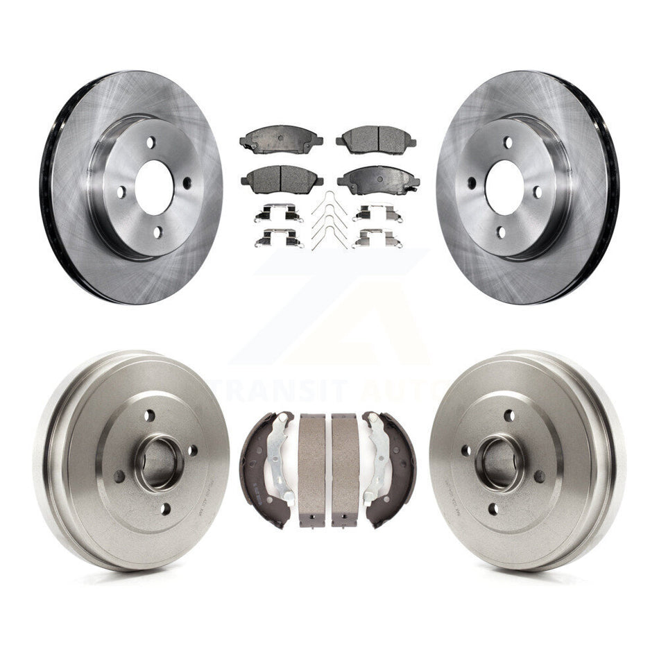 Front Rear Disc Brake Rotors Semi-Metallic Pads And Drum Kit For Nissan Versa Note Micra K8F-103267