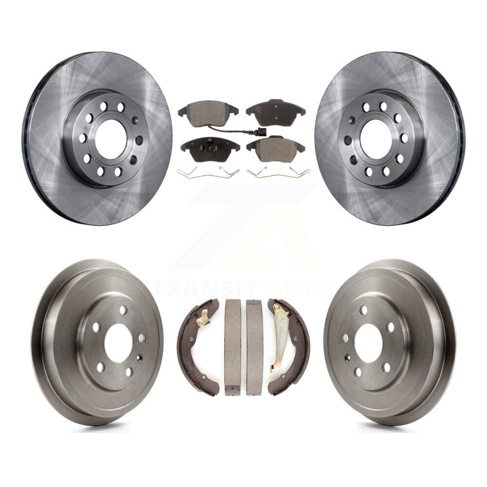Front Rear Disc Brake Rotors Semi-Metallic Pads And Drum Kit For Volkswagen Jetta Beetle With 288mm Diameter Rotor K8F-103281
