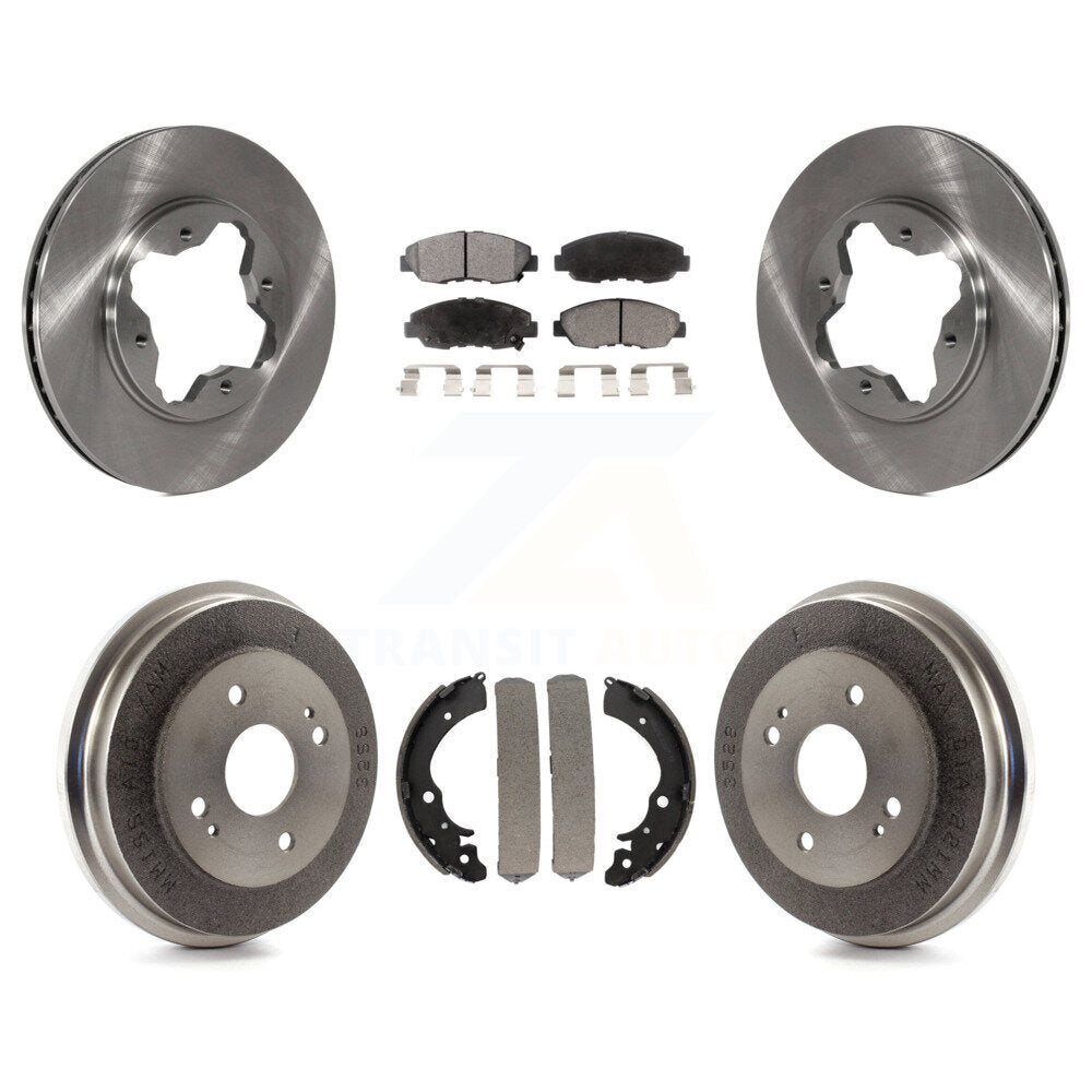 Front Rear Disc Brake Rotors Semi-Metallic Pads And Drum Kit For Honda Accord K8F-103289