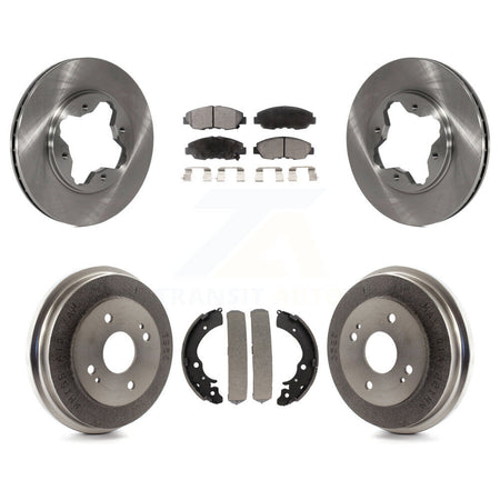 Front Rear Disc Brake Rotors Semi-Metallic Pads And Drum Kit For Honda Accord K8F-103289
