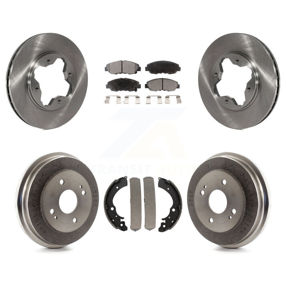 Front Rear Disc Brake Rotors Semi-Metallic Pads And Drum Kit For Honda Accord K8F-103289