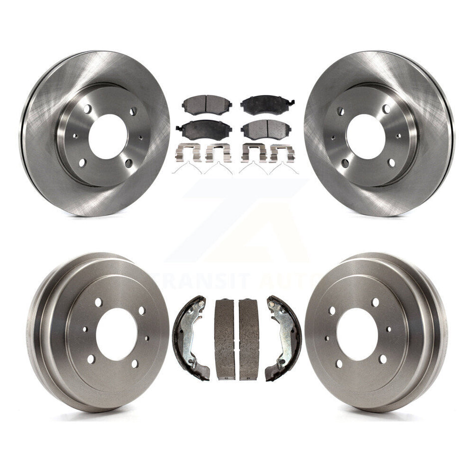 Front Rear Disc Brake Rotors Semi-Metallic Pads And Drum Kit For Hyundai Elantra rear brakes K8F-103291