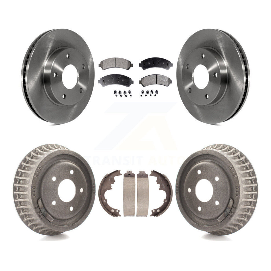 Front Rear Disc Brake Rotors Semi-Metallic Pads And Drum Kit For 1998-2003 Chevrolet S10 4WD K8F-103294