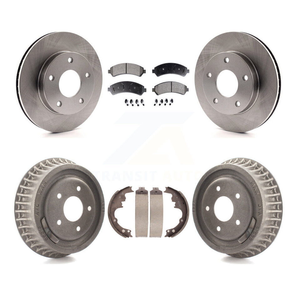 Front Rear Disc Brake Rotors Semi-Metallic Pads And Drum Kit For 1997-1997 Chevrolet Blazer GMC Jimmy K8F-103296