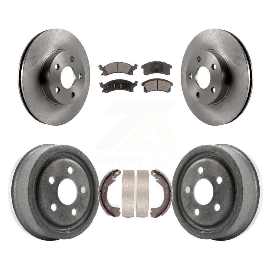 Front Rear Disc Brake Rotors Semi-Metallic Pads And Drum Kit For 1992-1993 Chevrolet Beretta Except Vehicles Built USA Market K8F-103298