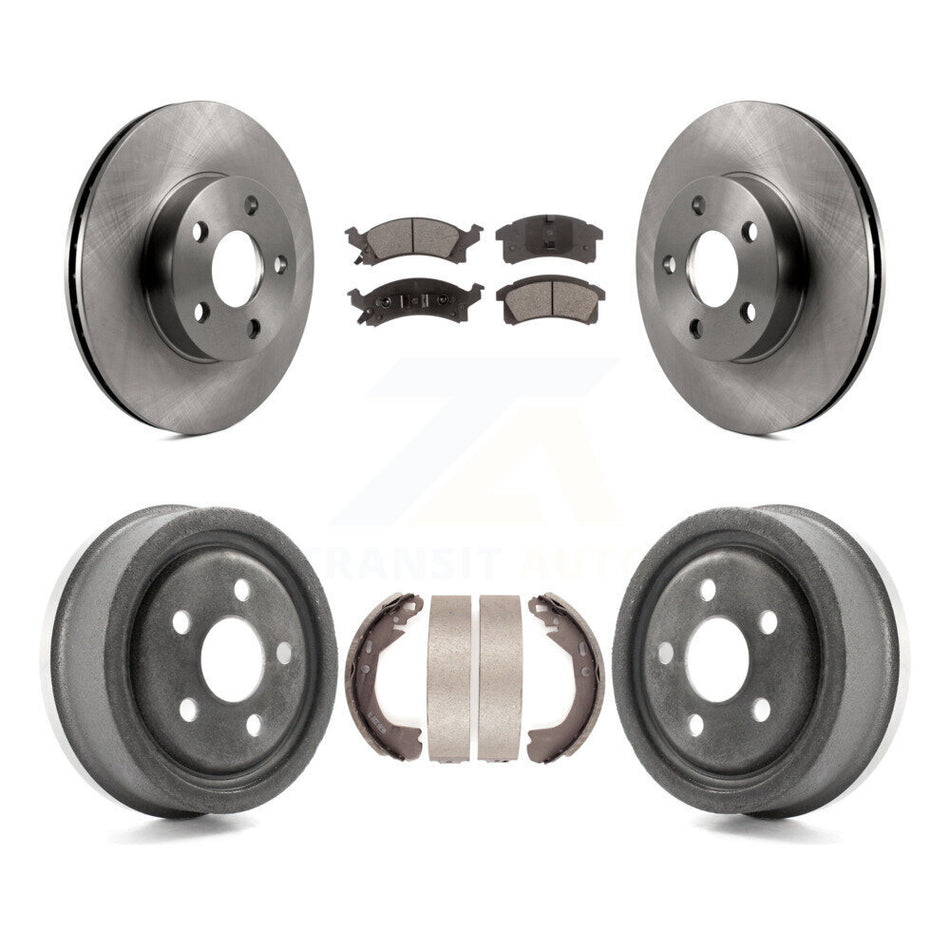 Front Rear Disc Brake Rotors Semi-Metallic Pads And Drum Kit For 1992-1993 Chevrolet Beretta Except Vehicles Built USA Market K8F-103298