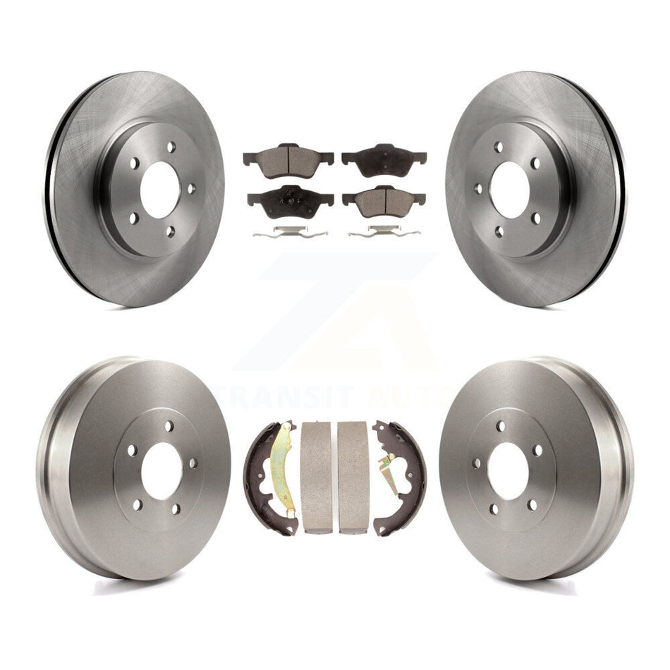 Front Rear Disc Brake Rotors Semi-Metallic Pads And Drum Kit For Ford Escape Mercury Mariner K8F-103299