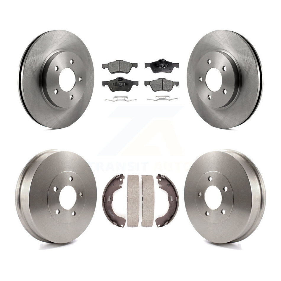 Front Rear Disc Brake Rotors Semi-Metallic Pads And Drum Kit For 2008 Mazda Tribute K8F-103300