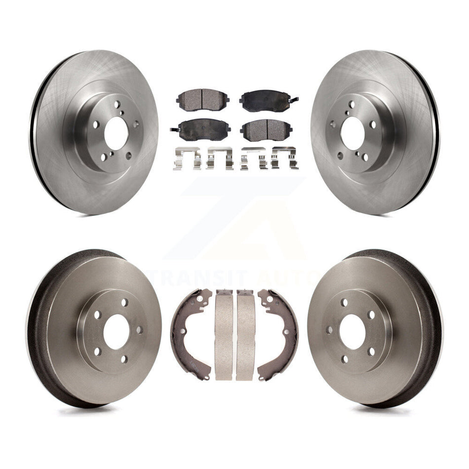 Front Rear Disc Brake Rotors Semi-Metallic Pads And Drum Kit For Subaru Forester Impreza K8F-103305