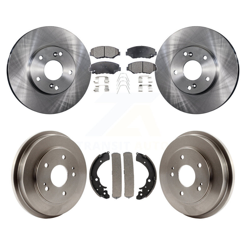 Front Rear Disc Brake Rotors Semi-Metallic Pads And Drum Kit For Honda Accord Fit K8F-103311