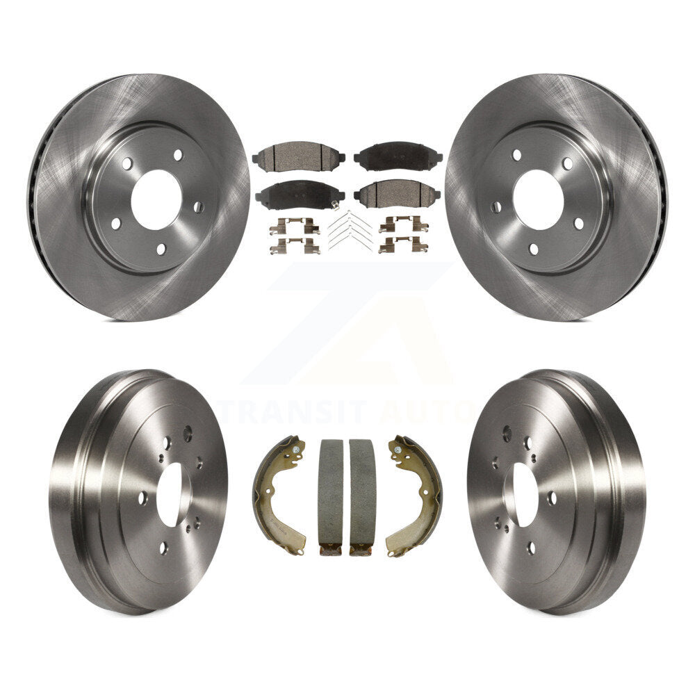 Front Rear Brake Rotor Semi-Metallic Pad Drum Kit For Nissan NV200 Chevrolet City Express K8F-103316
