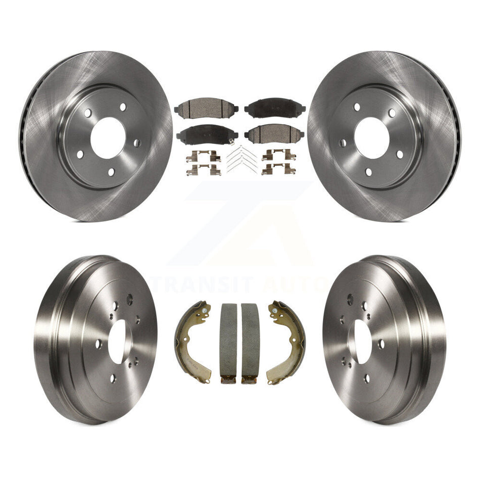 Front Rear Brake Rotor Semi-Metallic Pad Drum Kit For Nissan NV200 Chevrolet City Express K8F-103316