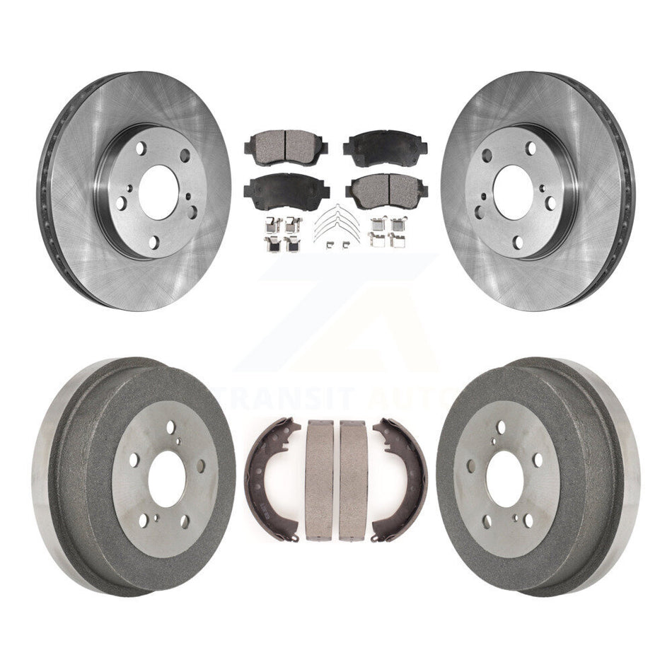 Front Rear Disc Brake Rotors Semi-Metallic Pads And Drum Kit For Toyota Camry K8F-103319