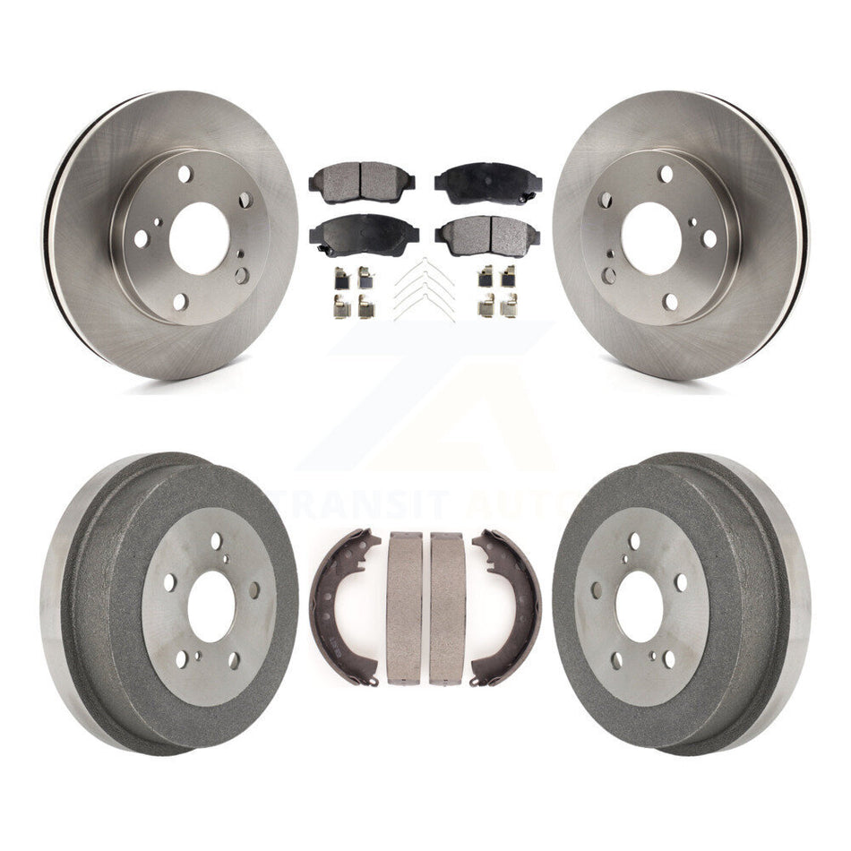 Front Rear Disc Brake Rotors Semi-Metallic Pads And Drum Kit For Toyota Camry 2.2L K8F-103320