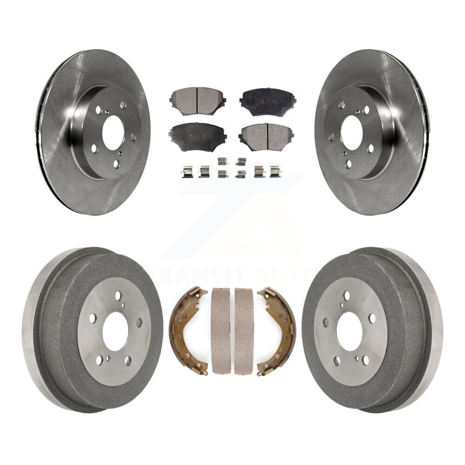 Front Rear Disc Brake Rotors Semi-Metallic Pads And Drum Kit For 2003 Toyota RAV4 BATTERY EV (EV BEV) engine K8F-103324