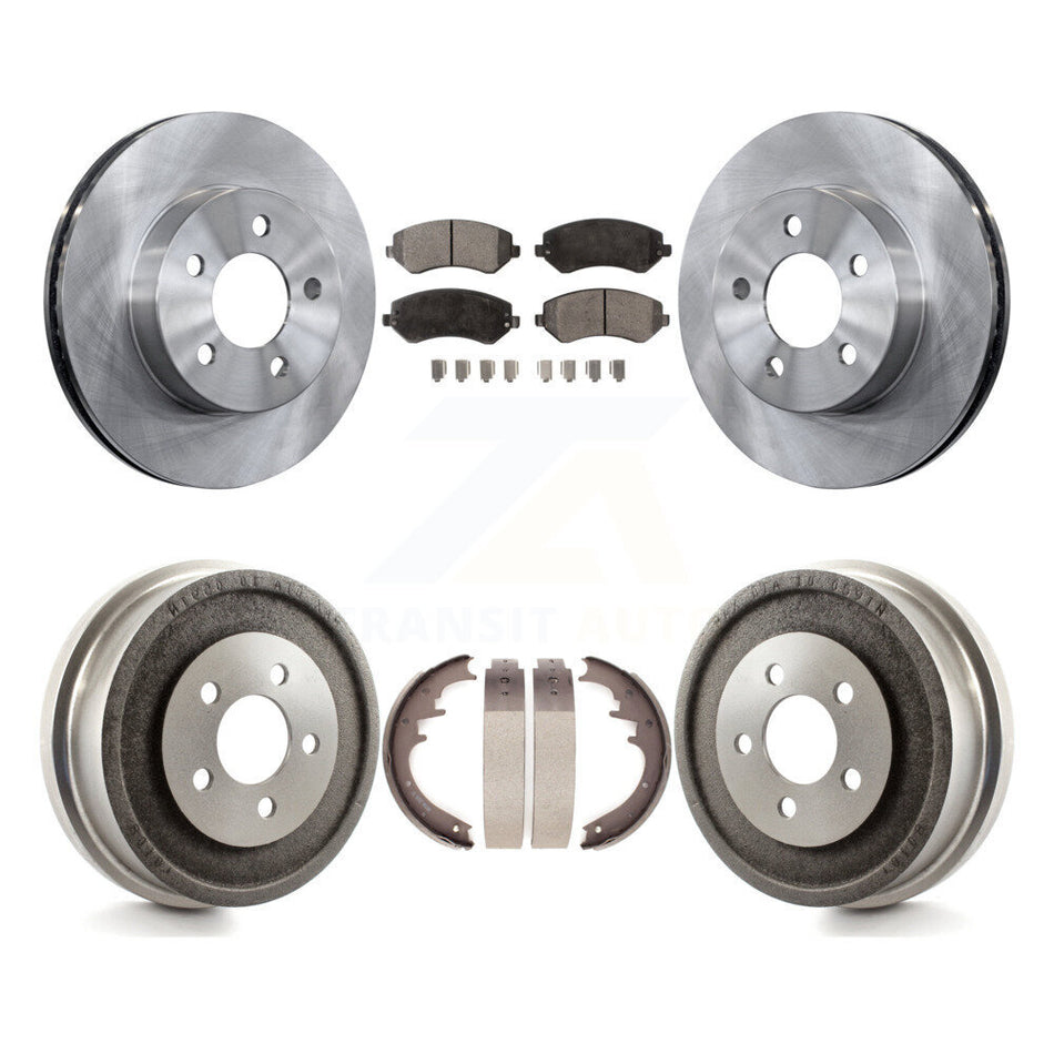 Front Rear Disc Brake Rotors Semi-Metallic Pads And Drum Kit For 2002 Jeep Liberty K8F-103331
