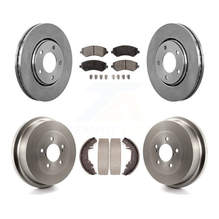 Front Rear Brake Rotor Semi-Metallic Pad Drum Kit For Dodge Caravan Grand Chrysler Town & K8F-103343