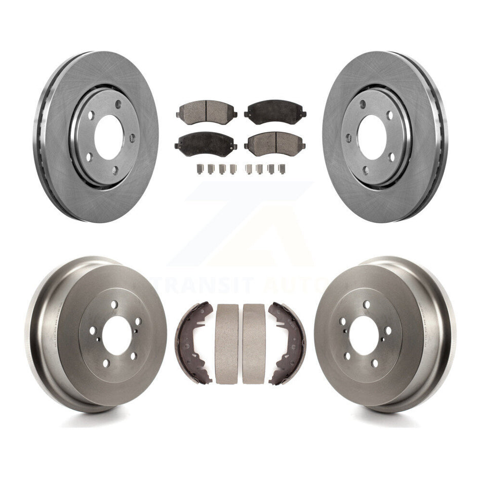 Front Rear Brake Rotor Semi-Metallic Pad Drum Kit For Dodge Caravan Grand Chrysler Town & K8F-103343