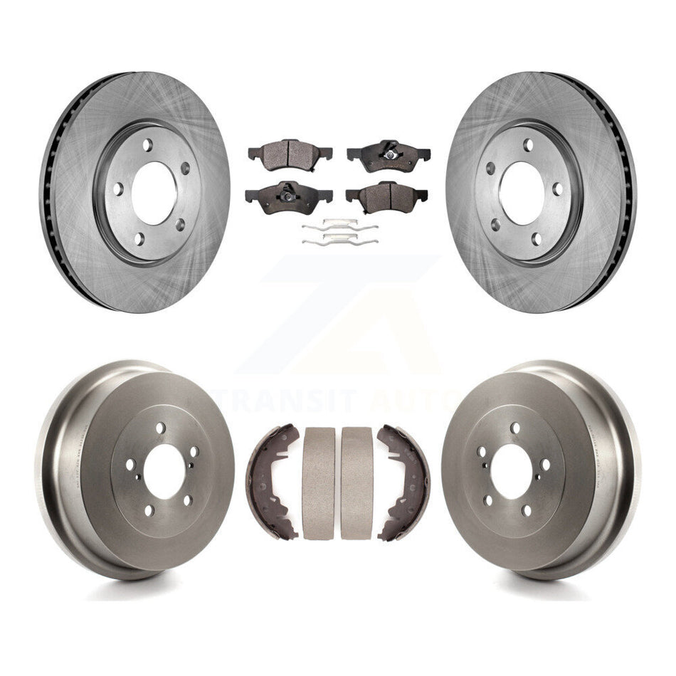 Front Rear Brake Rotor Semi-Metallic Pad Drum Kit For Dodge Caravan Grand Chrysler Town & K8F-103344