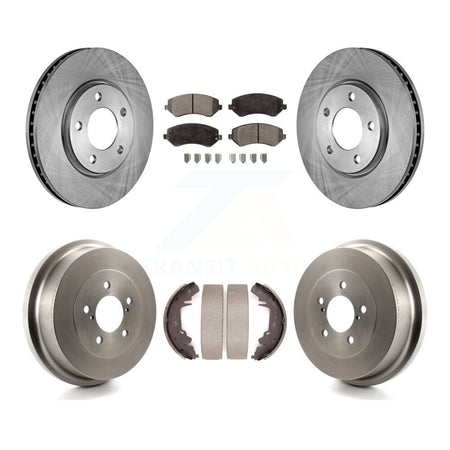 Front Rear Disc Brake Rotor Semi-Metallic Pad & Drum Kit For Dodge Grand Caravan Chrysler K8F-103345