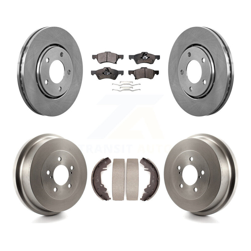Front Rear Disc Brake Rotor Semi-Metallic Pad Drum Kit For Dodge Caravan Chrysler Voyager K8F-103346