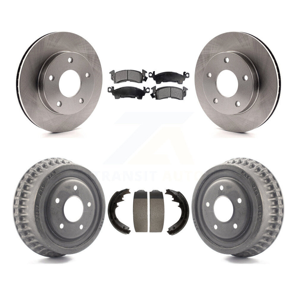 Front Rear Disc Brake Rotors Semi-Metallic Pads And Drum Kit For GMC Jimmy K8F-103349