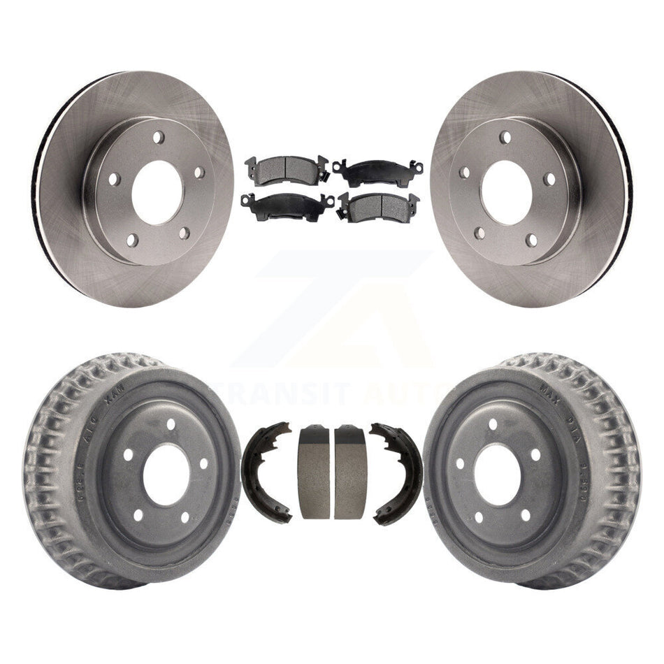 Front Rear Disc Brake Rotors Semi-Metallic Pads And Drum Kit For GMC Jimmy K8F-103349