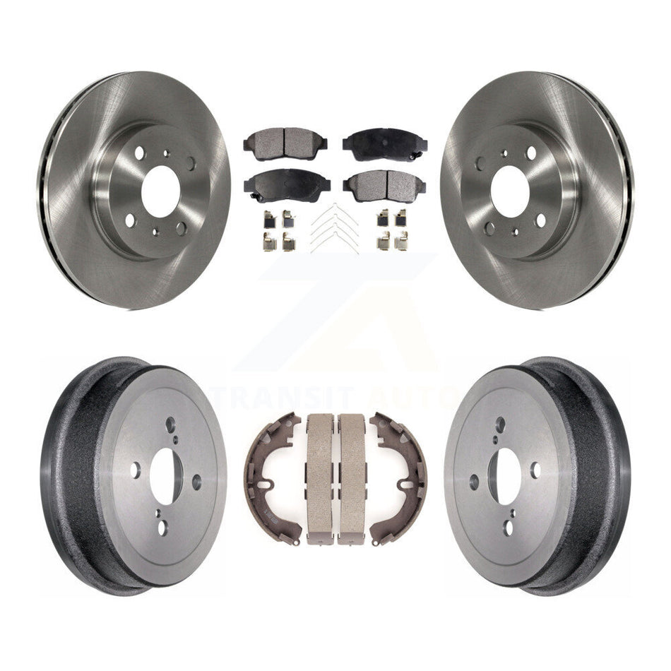 Front Rear Disc Brake Rotors Semi-Metallic Pads And Drum Kit For 1993-1997 Toyota Corolla Geo Prizm K8F-103350