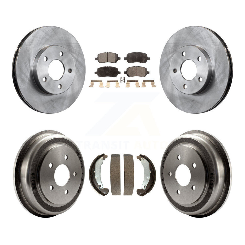 Front Rear Disc Brake Rotors Semi-Metallic Pads And Drum Kit For Chevrolet Cobalt Pontiac G5 K8F-103355