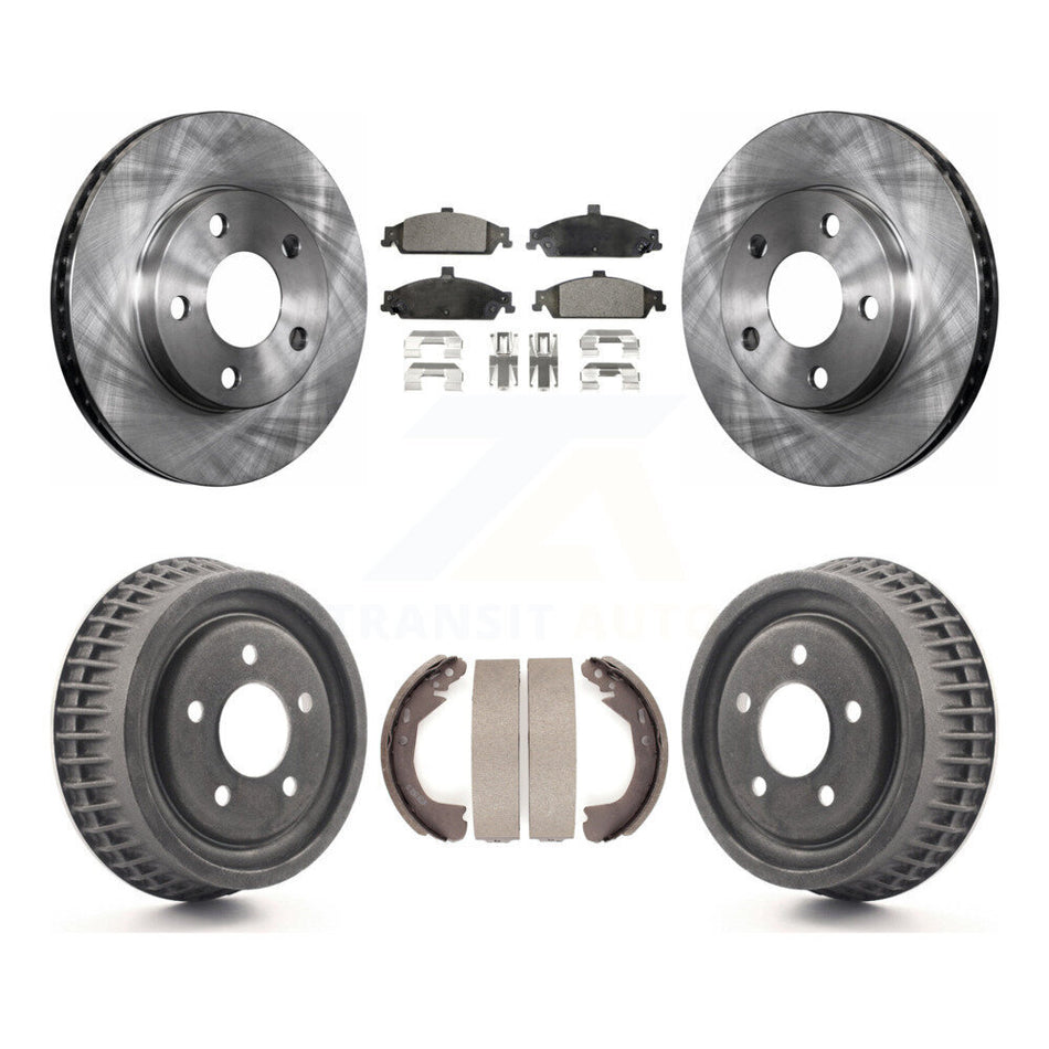 Front Rear Disc Brake Rotors Semi-Metallic Pads And Drum Kit For Chevrolet Pontiac Grand Am Malibu Classic Oldsmobile Alero Cutlass K8F-103362