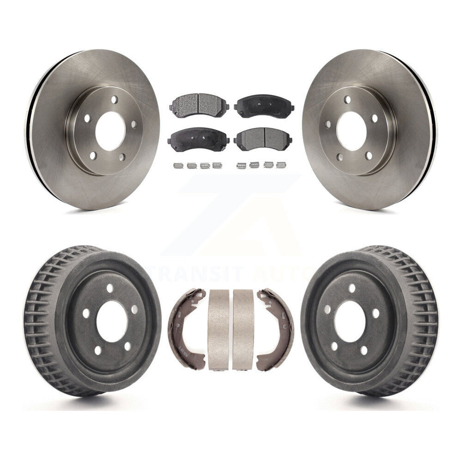 Front Rear Disc Brake Rotors Semi-Metallic Pads And Drum Kit For 2002-2004 Chevrolet Venture Pontiac Montana Oldsmobile Silhouette K8F-103363