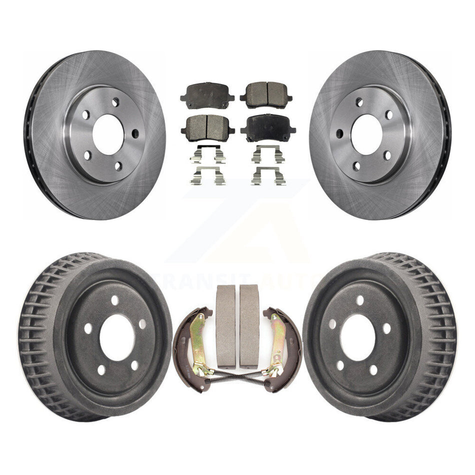 Front Rear Disc Brake Rotors Semi-Metallic Pads And Drum Kit For 2004 Chevrolet Malibu rear brakes With 276mm Diameter Rotor K8F-103364