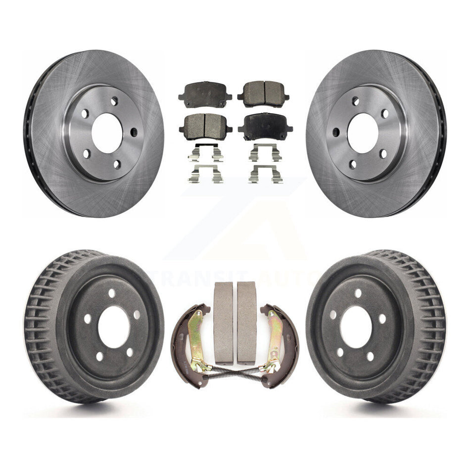 Front Rear Disc Brake Rotors Semi-Metallic Pads And Drum Kit For 2004 Chevrolet Malibu rear brakes With 276mm Diameter Rotor K8F-103364