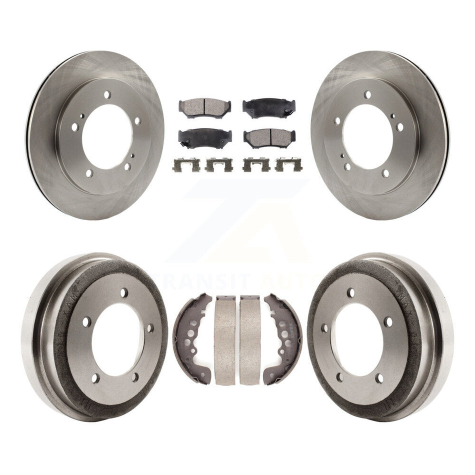 Front Rear Disc Brake Rotors Semi-Metallic Pads And Drum Kit For 2000-2004 Chevrolet Tracker Suzuki Vitara K8F-103382