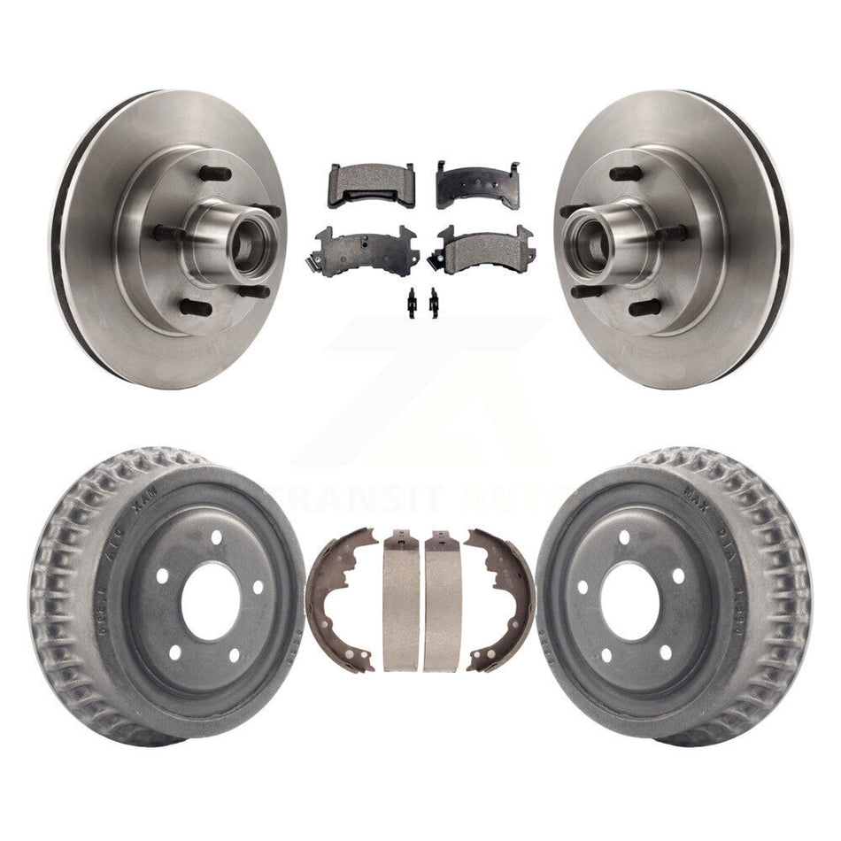 Front Rear Brake Rotors Semi-Metallic Pad Drum Kit For Chevrolet S10 Camaro Pontiac Monte Carlo GMC Firebird Blazer El Camino Buick Regal S15 Oldsmobile Cutlass Supreme Jimmy K8F-103388
