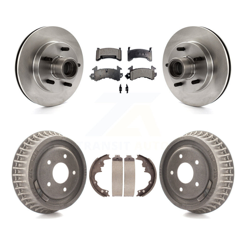 Front Rear Disc Brake Rotors Hub Assembly Semi-Metallic Pads And Drum Kit For Chevrolet S10 GMC Sonoma Blazer Jimmy Isuzu Hombre K8F-103389