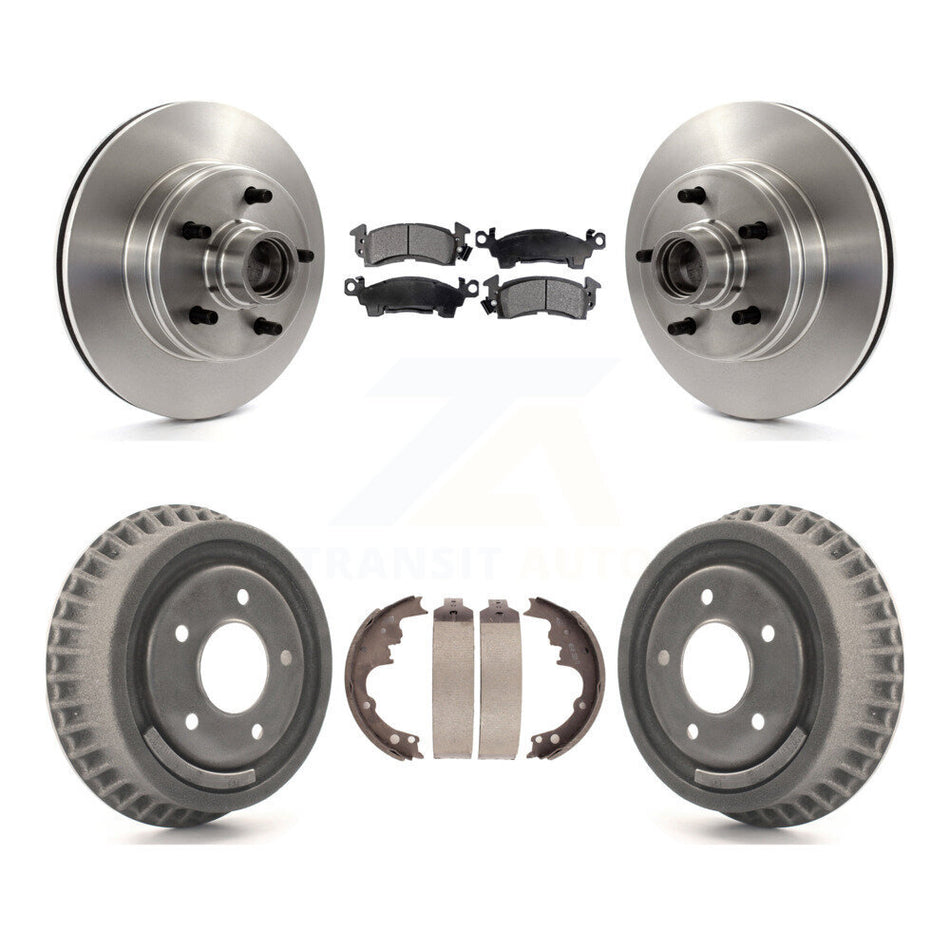 Front Rear Disc Brake Rotors Hub Assembly Semi-Metallic Pads And Drum Kit For Chevrolet Astro GMC Safari K8F-103398