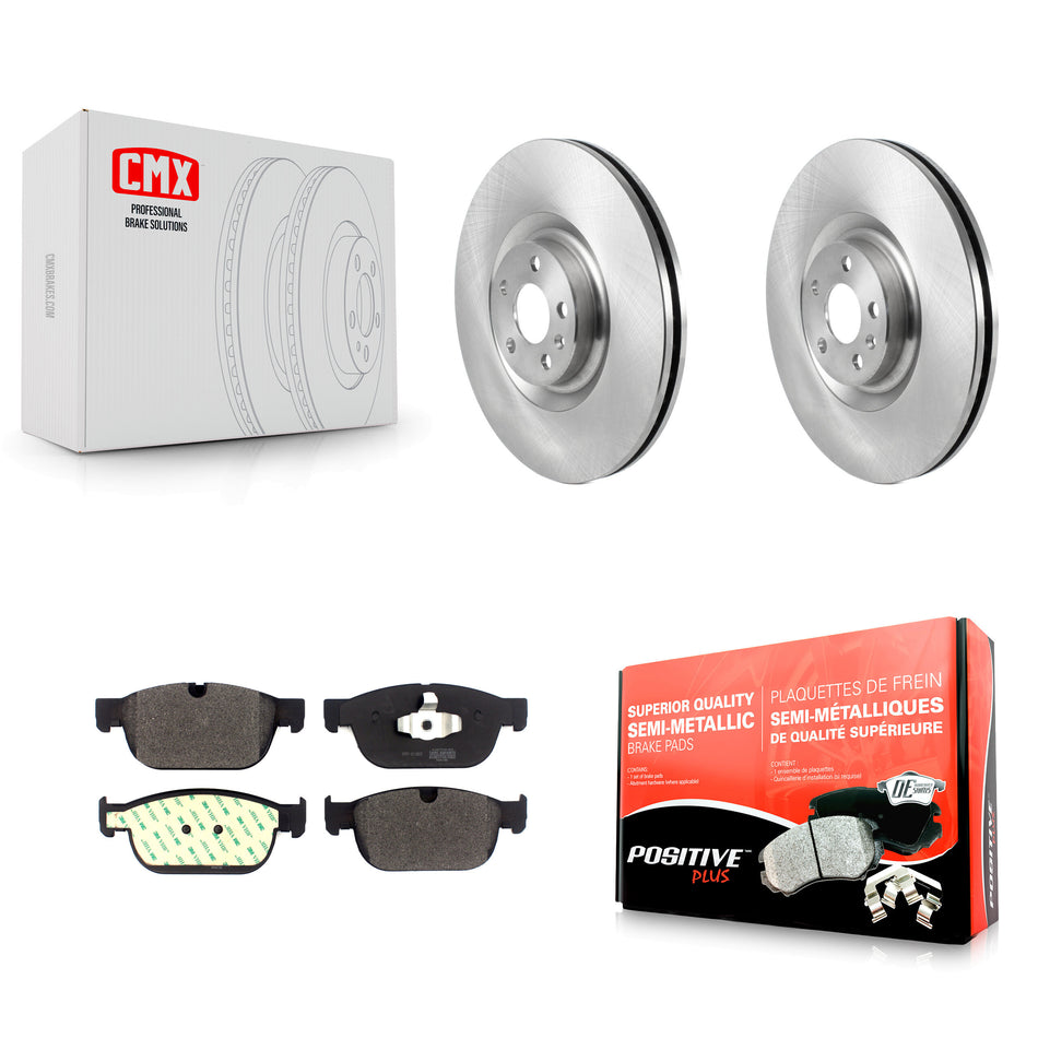 Front Disc Brake Rotors And Semi-Metallic Pads Kit For 2016-2019 Volvo XC90 With 366mm Diameter Rotor K8F-103444