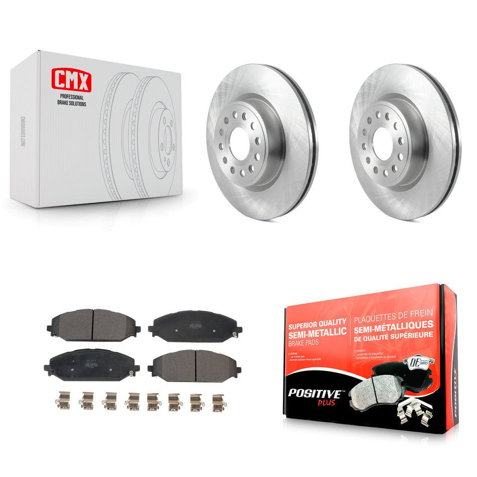 Front Disc Brake Rotors And Semi-Metallic Pads Kit For Ram 1500 K8F-103457