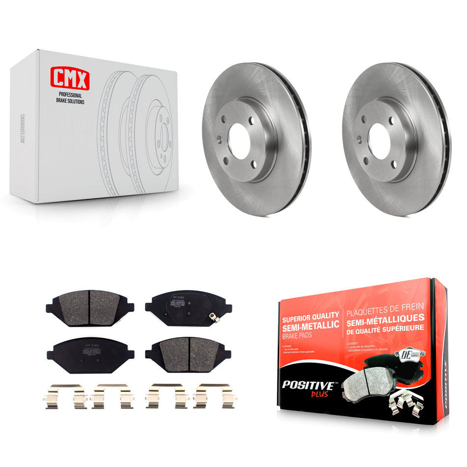 Front Disc Brake Rotors And Semi-Metallic Pads Kit For 2016-2021 Chevrolet Spark K8F-103462
