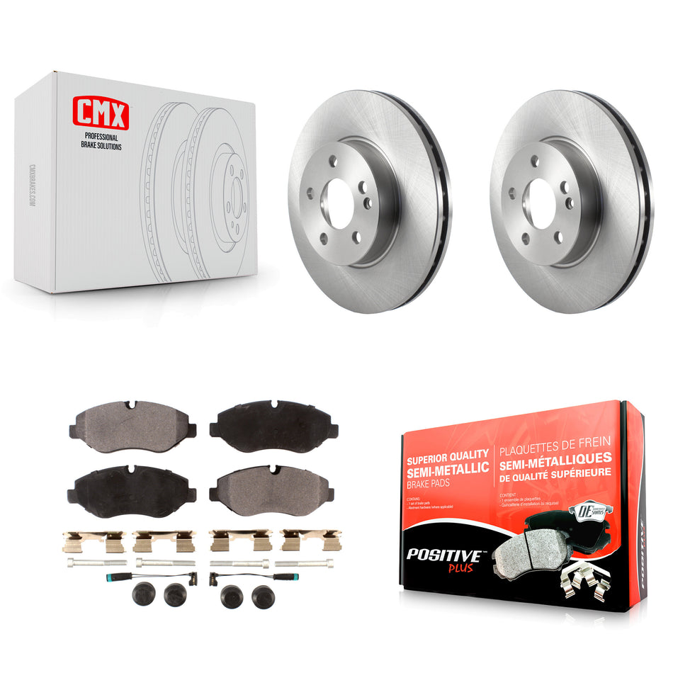 Front Disc Brake Rotors And Semi-Metallic Pads Kit For 2016-2020 Mercedes-Benz Metris K8F-103463
