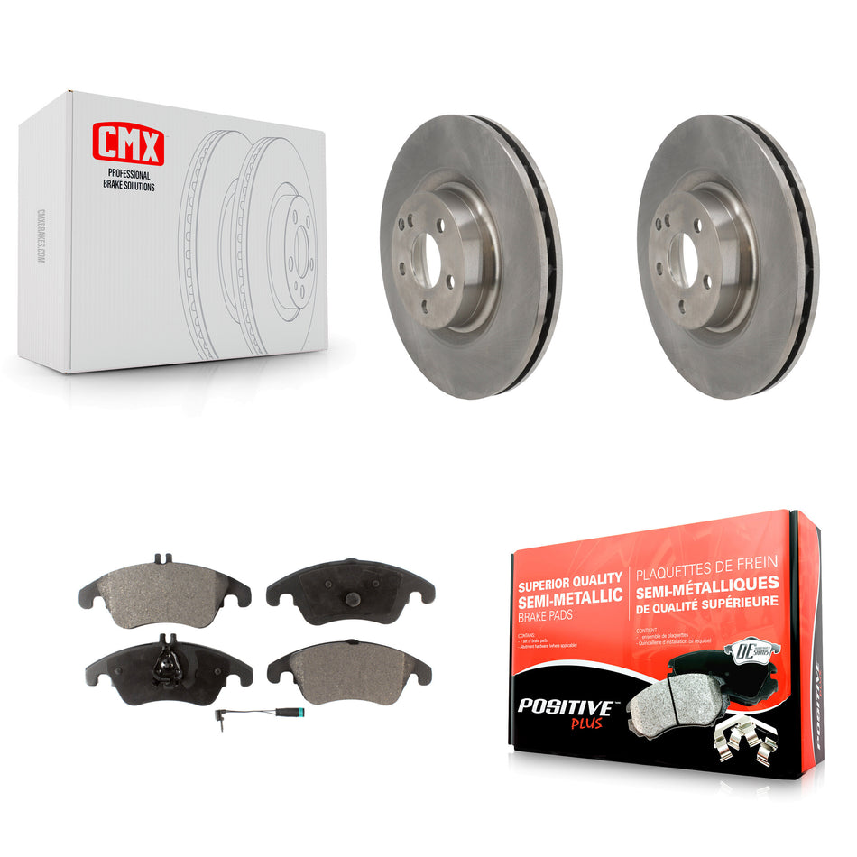 Front Disc Brake Rotors And Semi-Metallic Pads Kit For Mercedes-Benz C250 E400 E550 K8F-103466