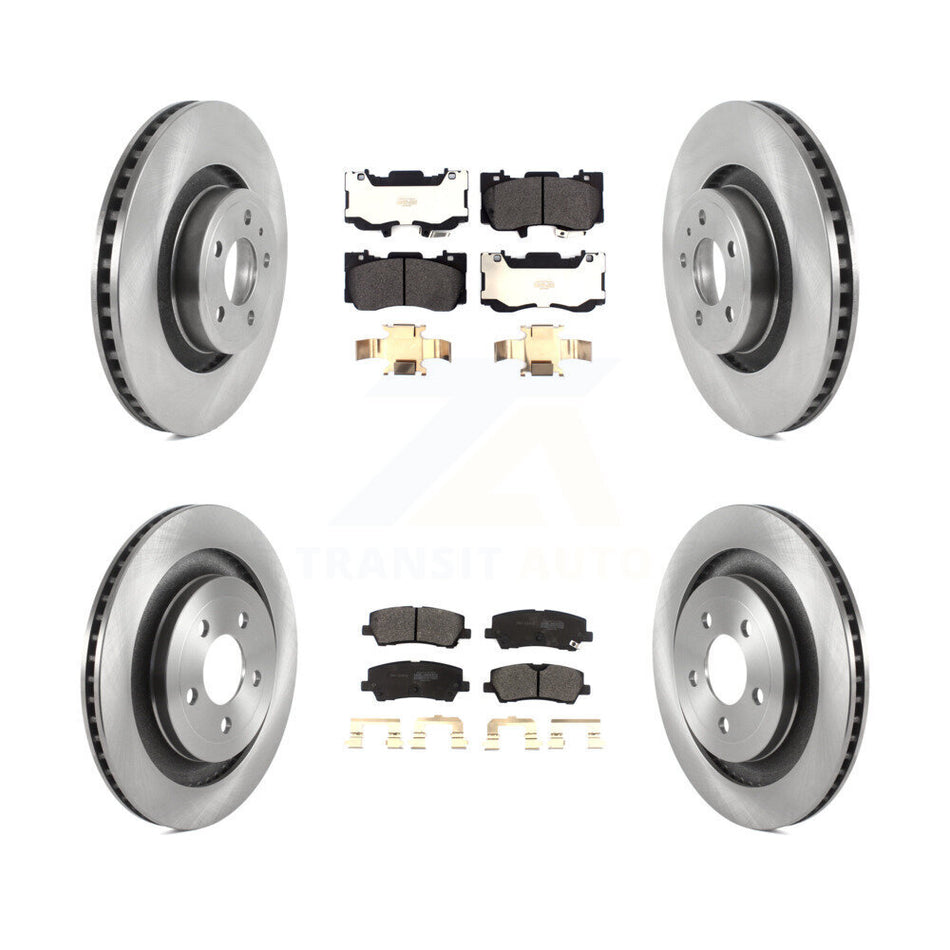 Front Rear Disc Brake Rotors And Semi-Metallic Pads Kit For Ford Mustang K8F-103468