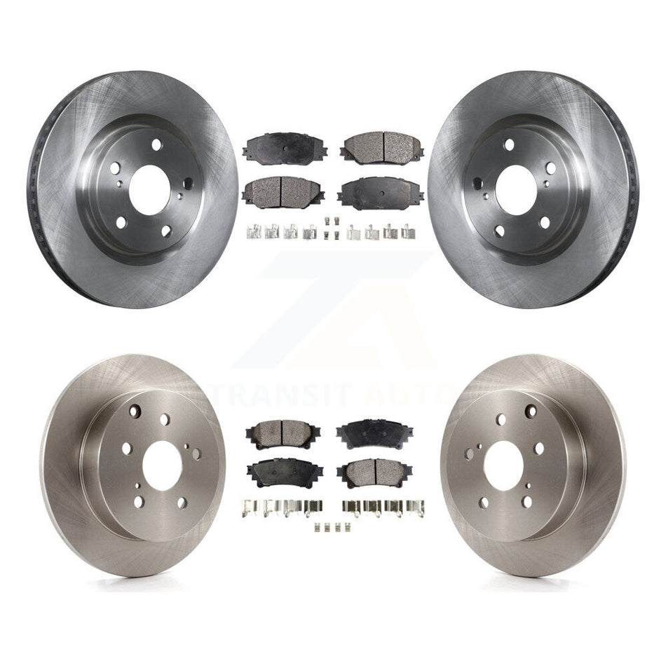 Front Rear Disc Brake Rotors And Semi-Metallic Pads Kit For 2016-2019 Toyota Mirai K8F-103494