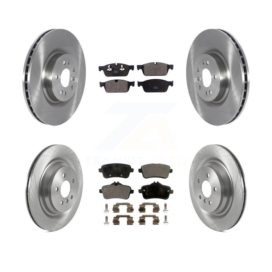 Front Rear Disc Brake Rotors And Semi-Metallic Pads Kit For 2017 Mercedes-Benz GLS350d K8F-103508