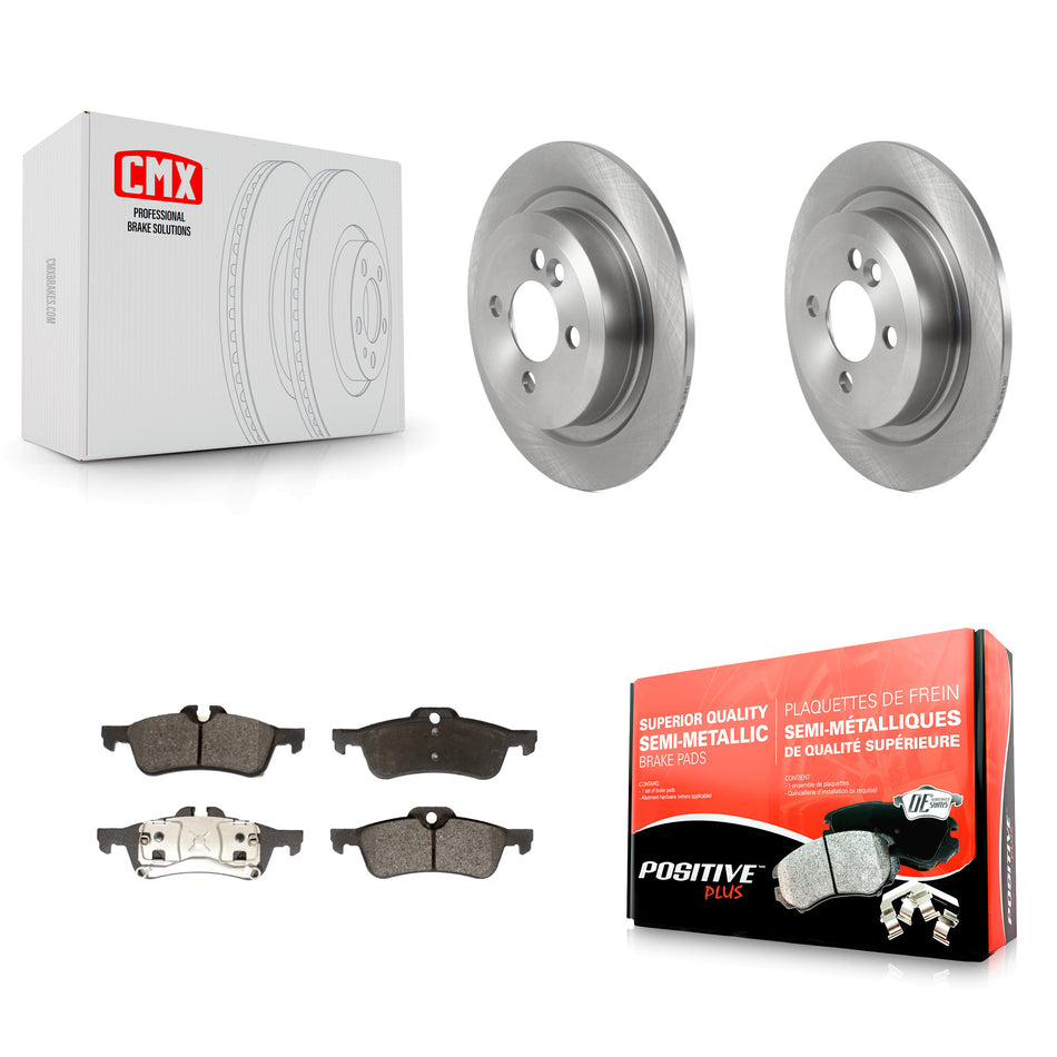 Rear Disc Brake Rotors And Semi-Metallic Pads Kit For 2007-2008 Mini Cooper Convertible With 280mm Diameter Rotor K8F-103517